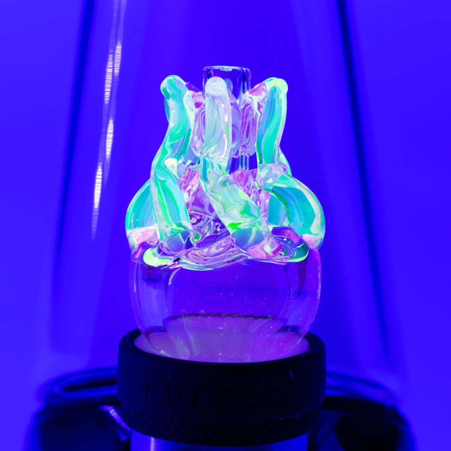 Empire Glassworks UV Jelly Fish Puffco Peak Bubble Cap - Image 2