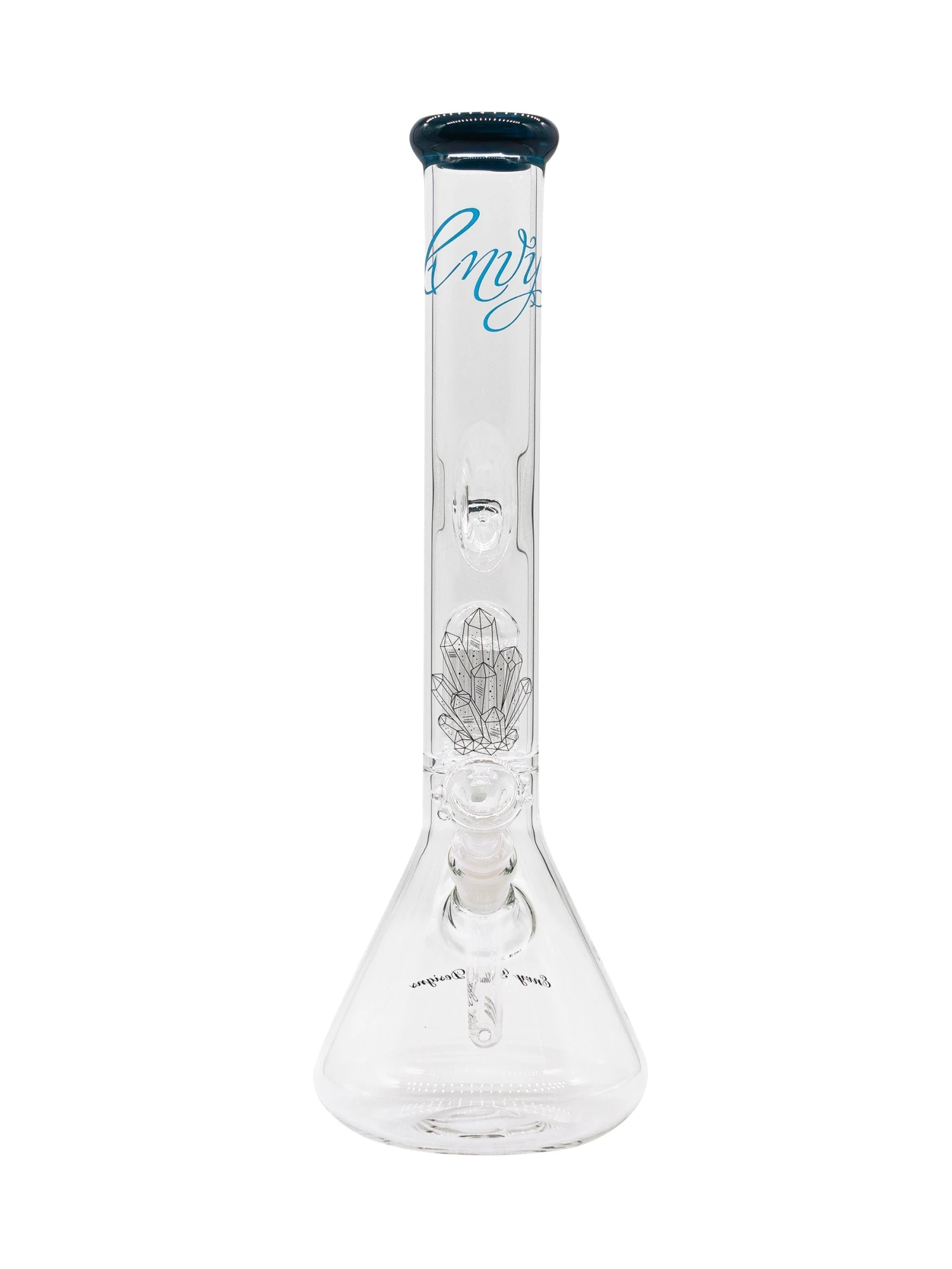 Envy Glass 16in Beaker Bong W/10 Arm Perc - Peacock Blue