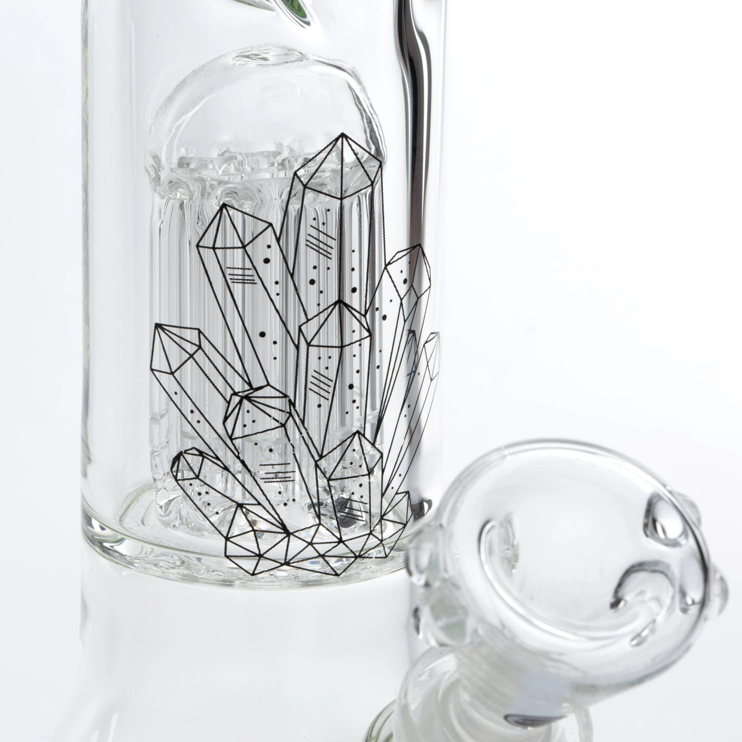 Envy Glass 16in Beaker Bong W/10 Arm Perc - Peacock Blue - Image 3