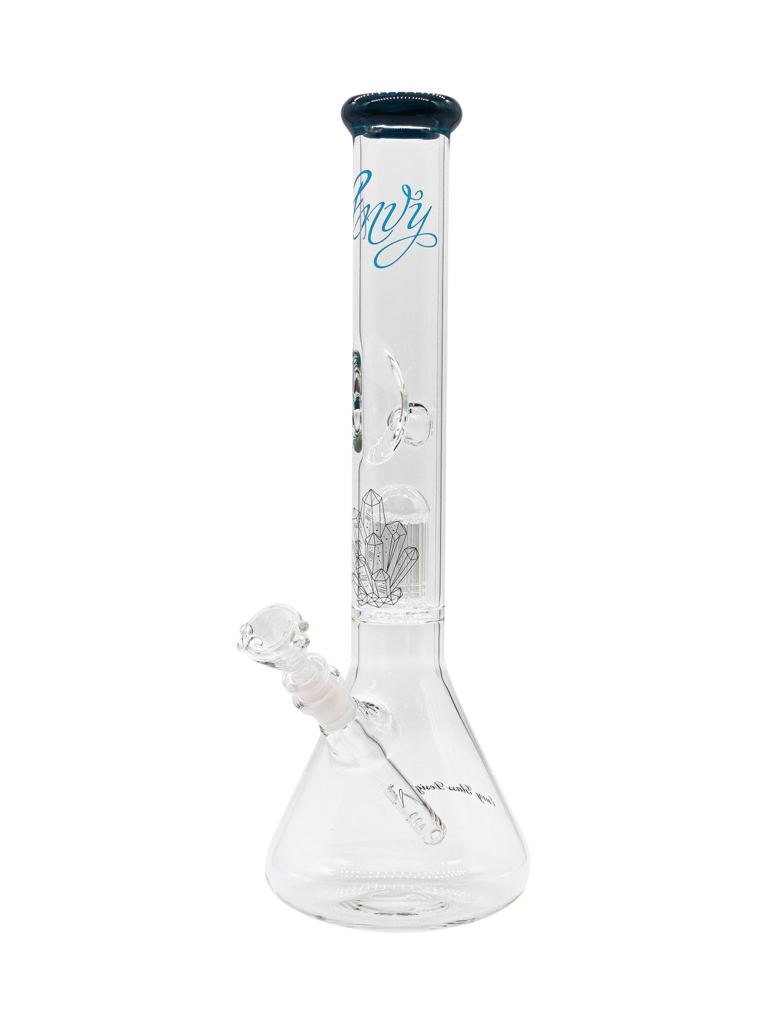 Envy Glass 16in Beaker Bong W/10 Arm Perc - Peacock Blue - Image 2
