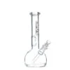 GRAV 8in Round Bottom Water Pipe W/ Fixed Downstem - Clear