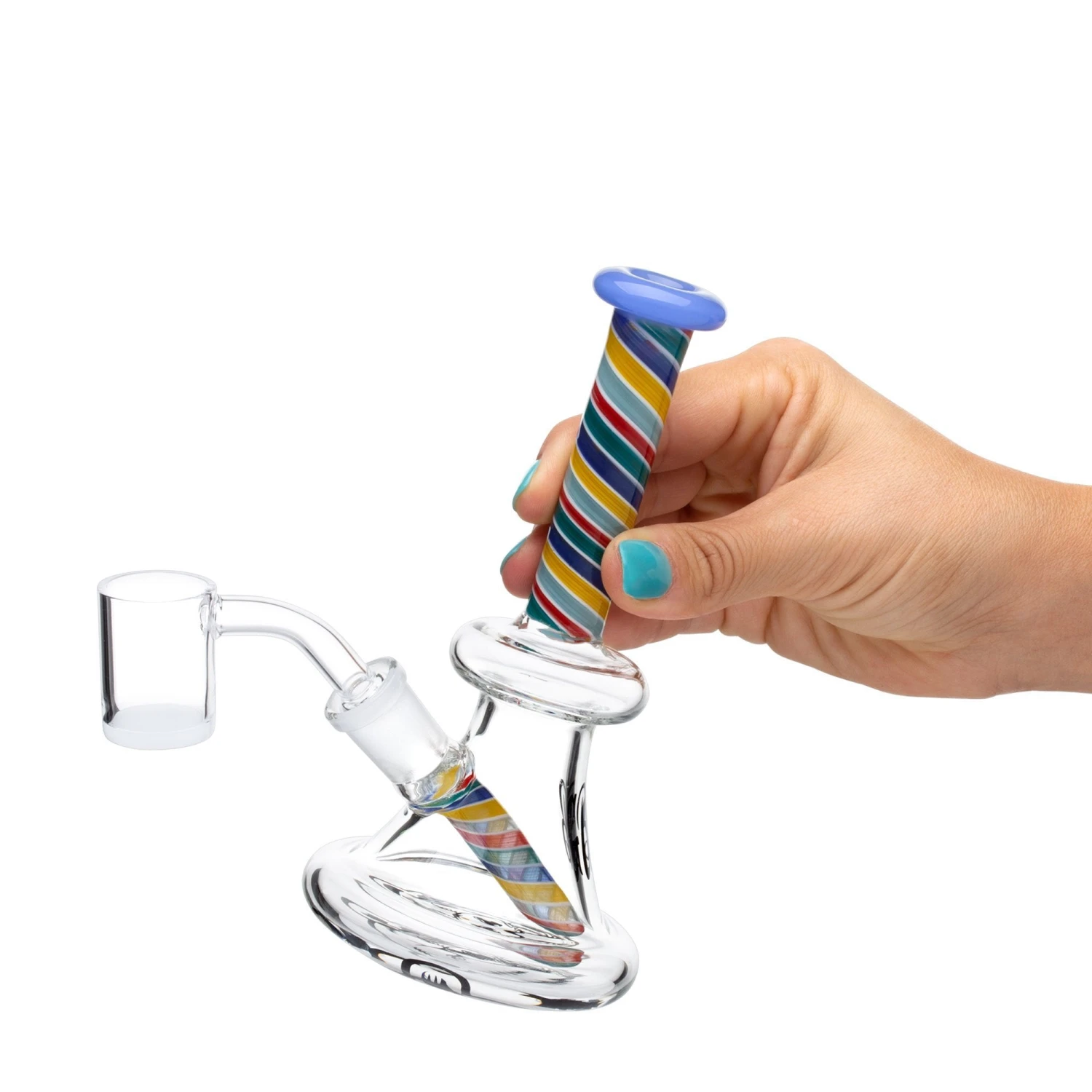 HALF PRICE: Green Bear 6in Striped Bell Dab Rig - Minor Blemish - Image 3