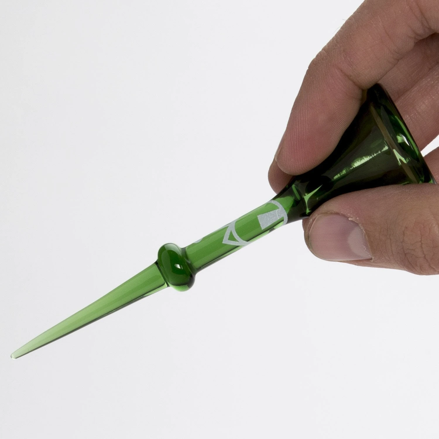 Home Blown Glass Carb Cap Dabber - Green - Image 2
