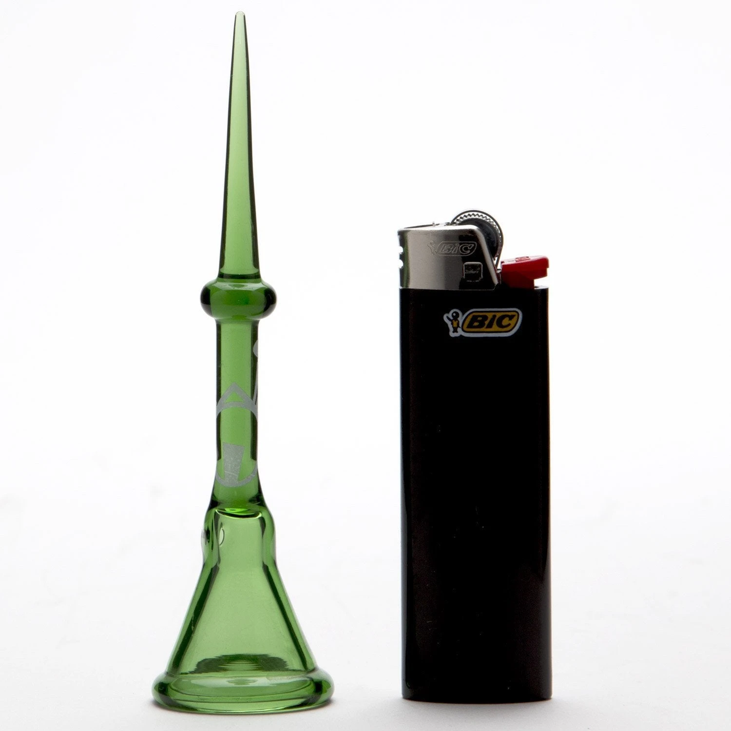 Home Blown Glass Carb Cap Dabber - Green - Image 3