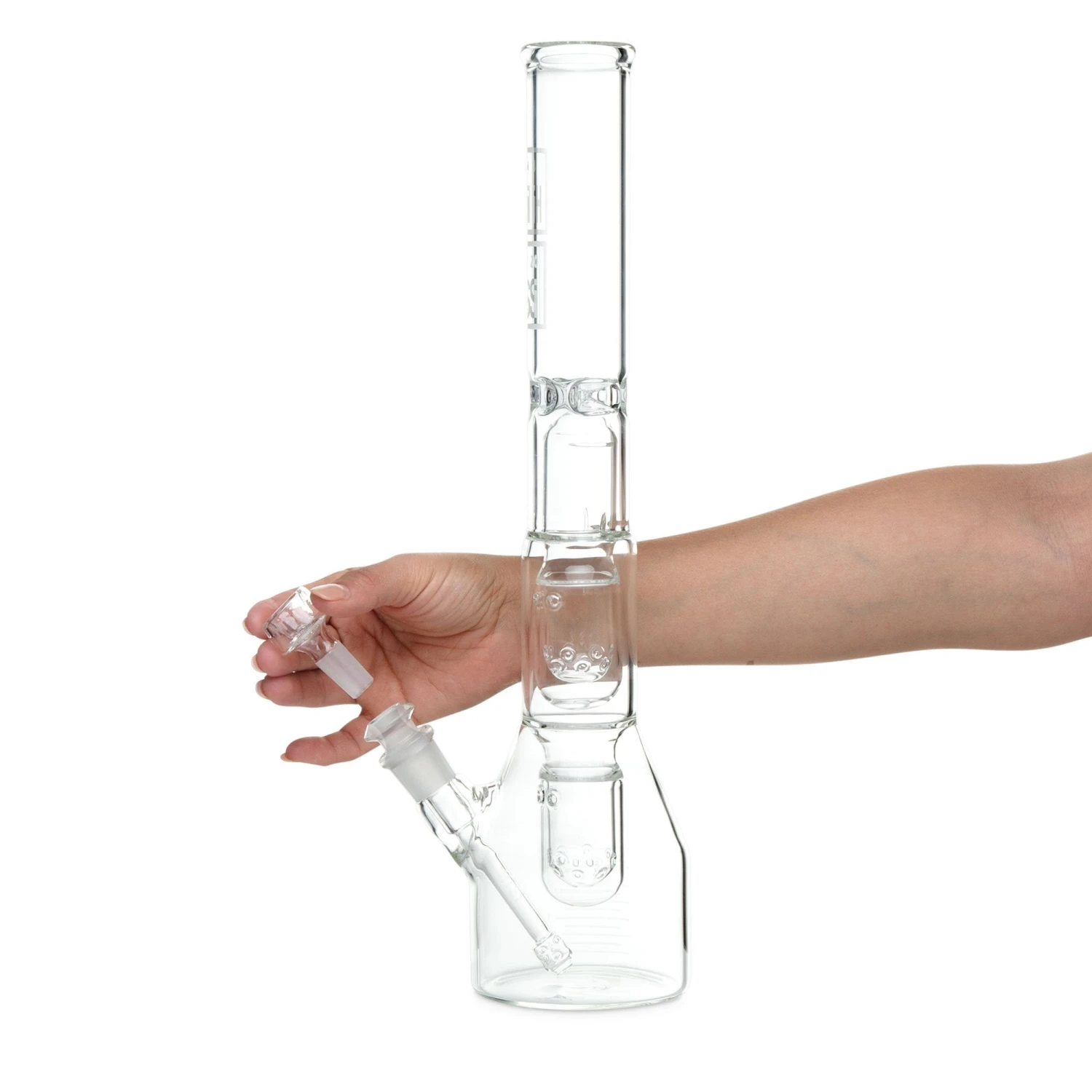 HiSi 16in Beaker Bong - Double U Perc - Image 3