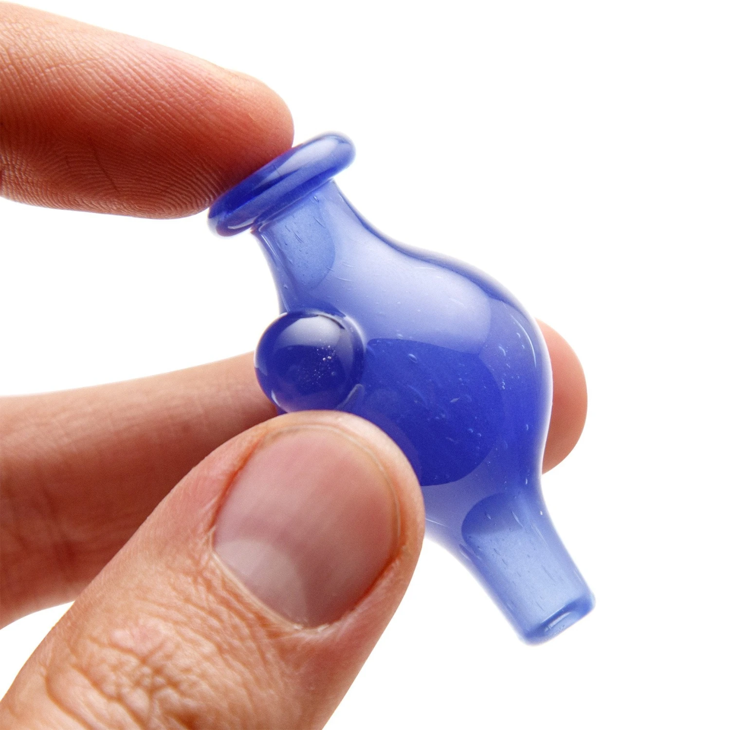 Home Blown Glass Bubble Carb Cap - Indigo - Image 3