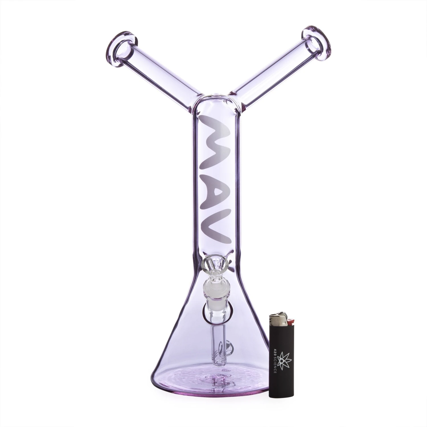 Mav Glass 'Bestie' Double Headed/Two Person Beaker Bong - Image 2