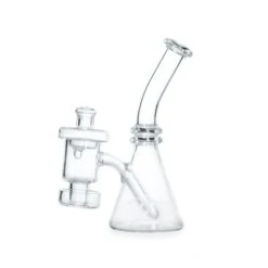 Piranha Quartz One Piece Beaker Dab Rig W/ Terp Slurper Banger & Carp Cap
