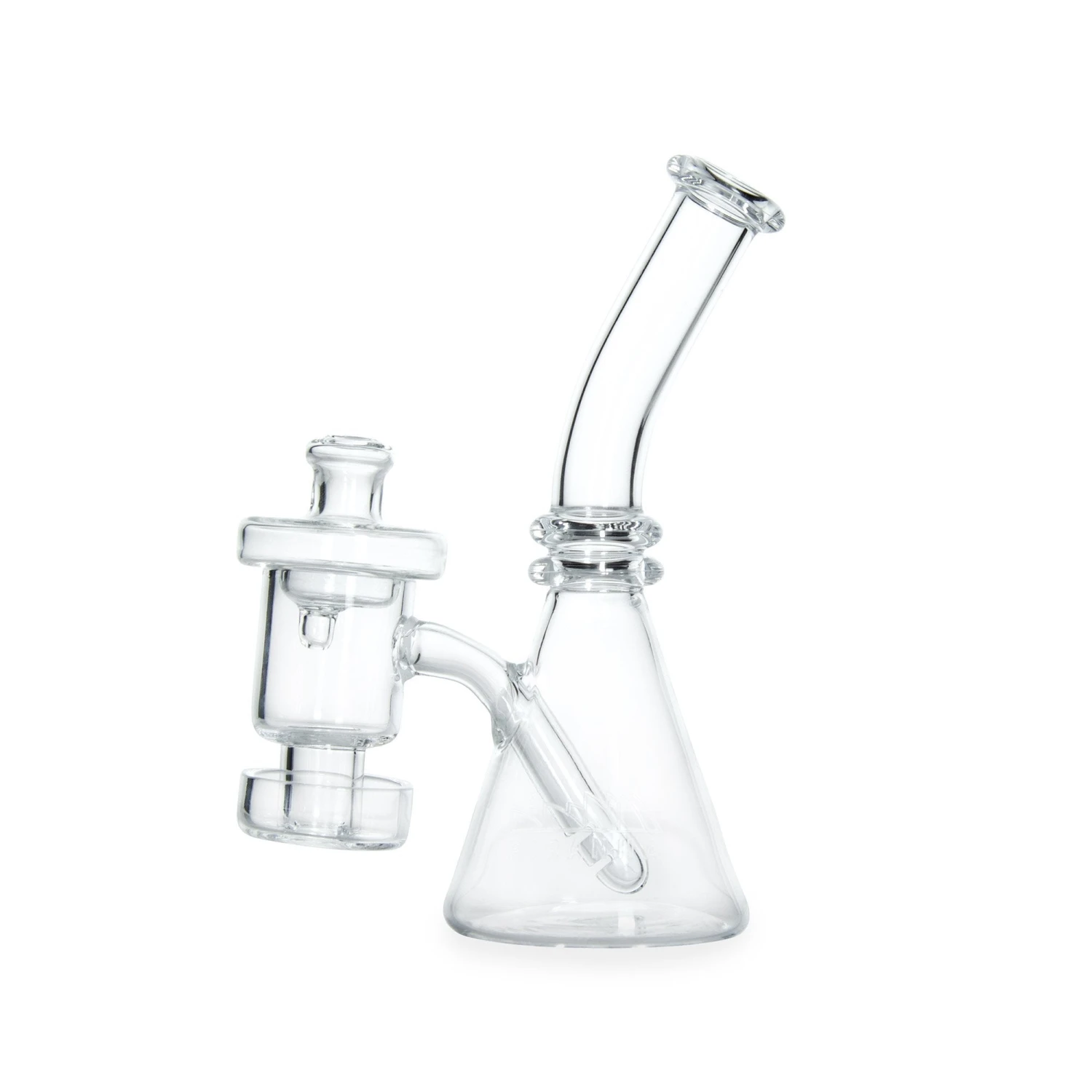 Piranha Quartz One Piece Beaker Dab Rig W/ Terp Slurper Banger & Carp Cap