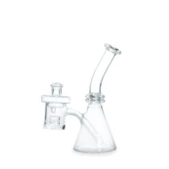 Piranha Quartz One Piece Beaker Dab Rig W/ Thick Bottom Reactor Core Banger