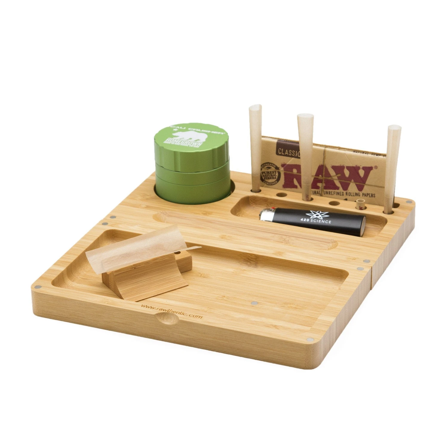 RAW Backflip Magnetic Bamboo Rolling Tray - Image 4