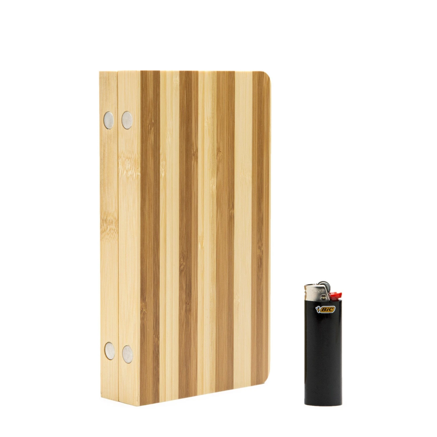 RAW Backflip Magnetic Bamboo Striped Rolling Tray - Image 2