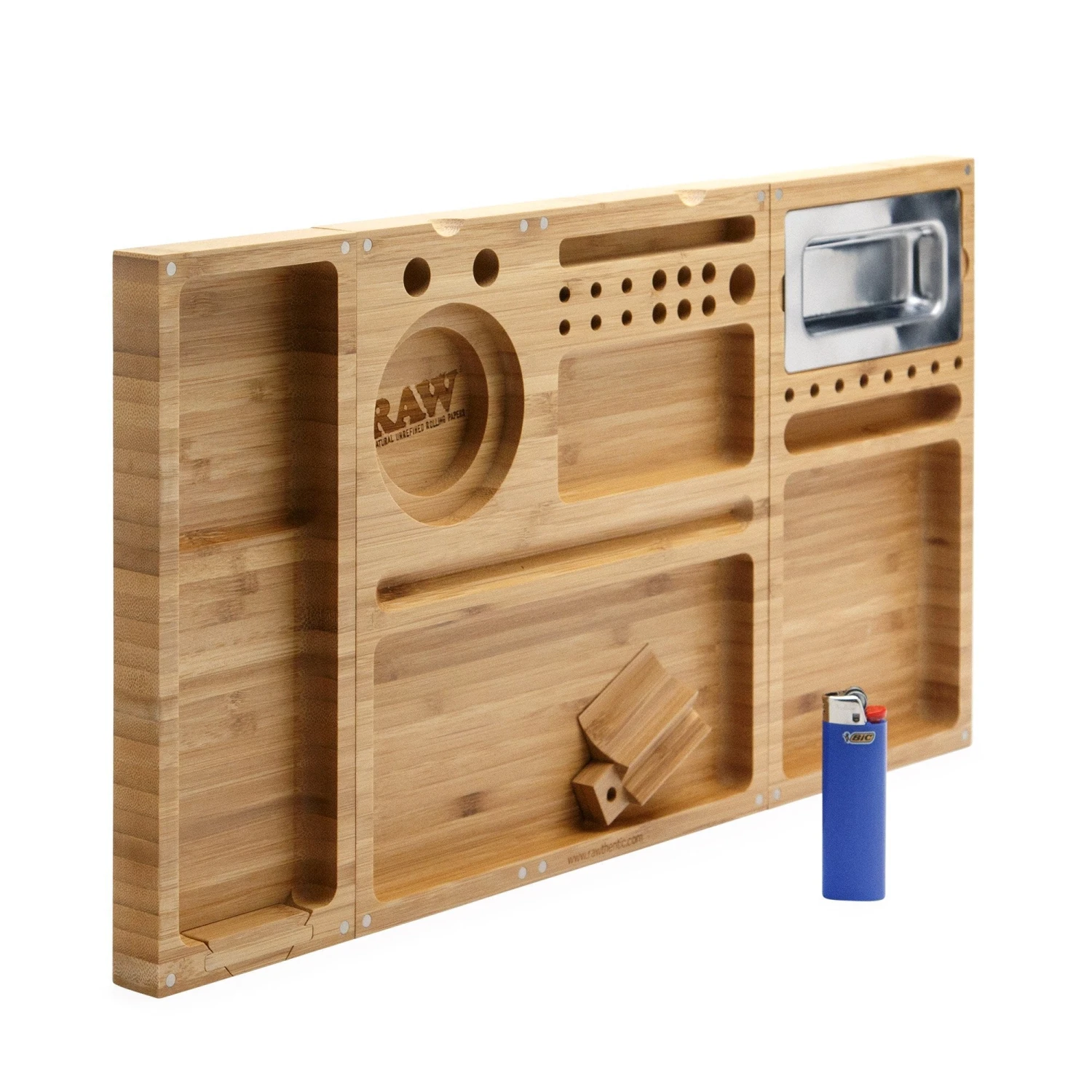 RAW Triple Flip Magnetic Bamboo Rolling Tray - Image 3