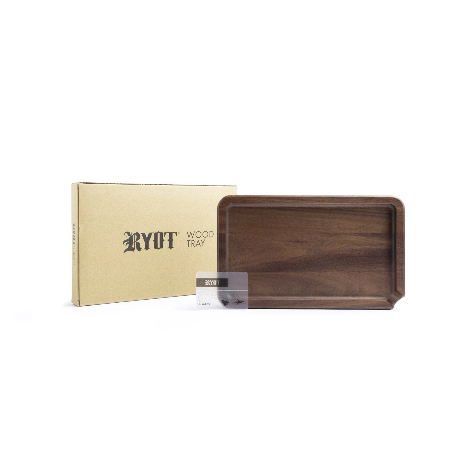 RYOT Solid Wood Walnut Rolling Tray - Image 4