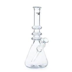 Solid Glass 12in Triple Ring Beaker Bong